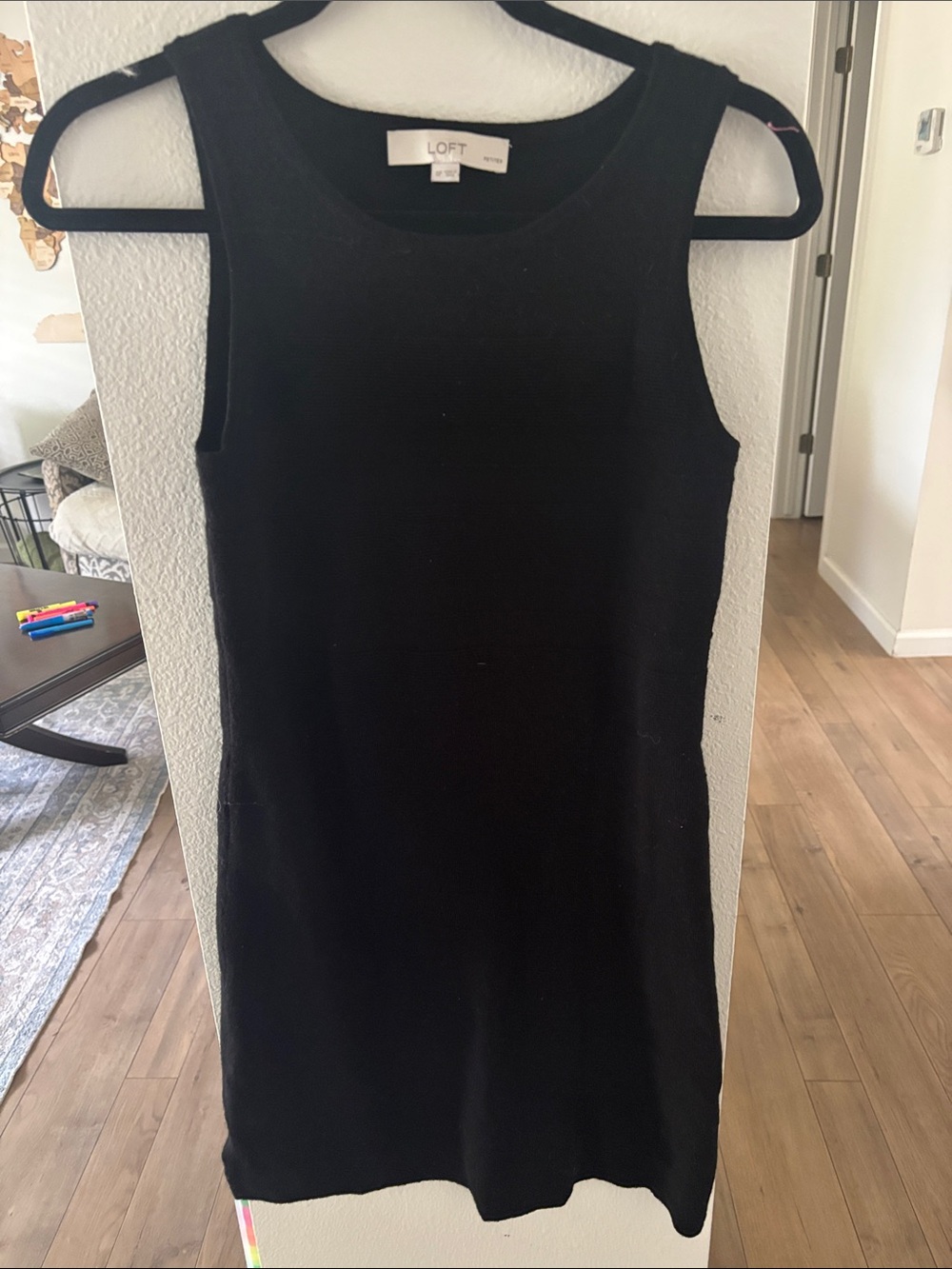 Bundle 3/$15 LOFT Black Sleeveless Knit Shift Dress